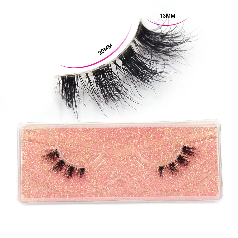 Half Lashes Mink Eyelashes Natural Soft Wispy False Eyelashes Natural Mink Lashes for Daily Makeup Eyelash Extension Fake Lashes