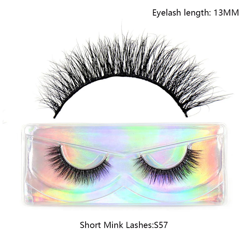 Half Lashes Mink Eyelashes Natural Soft Wispy False Eyelashes Natural Mink Lashes for Daily Makeup Eyelash Extension Fake Lashes