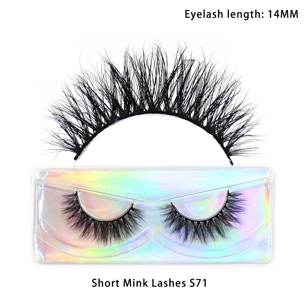 Half Lashes Mink Eyelashes Natural Soft Wispy False Eyelashes Natural Mink Lashes for Daily Makeup Eyelash Extension Fake Lashes