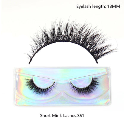 Half Lashes Mink Eyelashes Natural Soft Wispy False Eyelashes Natural Mink Lashes for Daily Makeup Eyelash Extension Fake Lashes