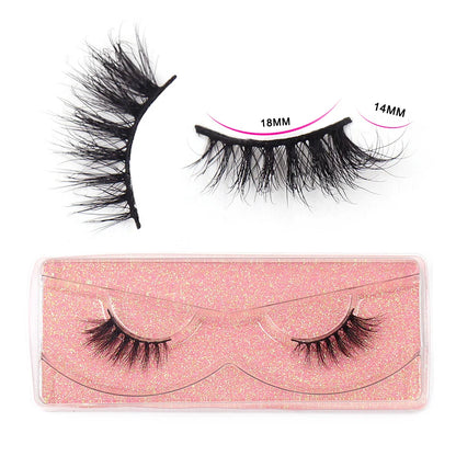 Half Lashes Mink Eyelashes Natural Soft Wispy False Eyelashes Natural Mink Lashes for Daily Makeup Eyelash Extension Fake Lashes