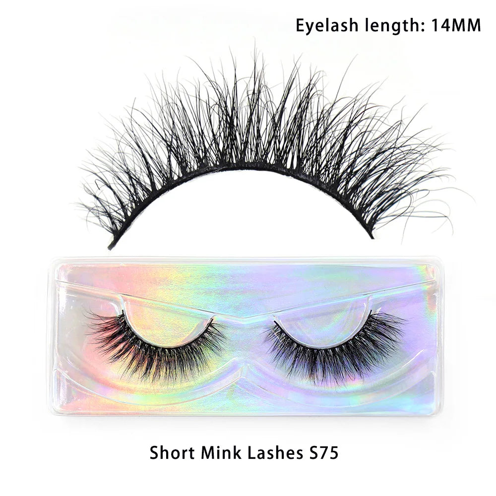 Half Lashes Mink Eyelashes Natural Soft Wispy False Eyelashes Natural Mink Lashes for Daily Makeup Eyelash Extension Fake Lashes