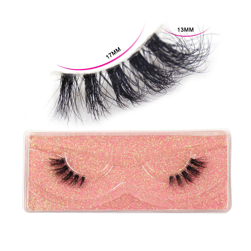 Half Lashes Mink Eyelashes Natural Soft Wispy False Eyelashes Natural Mink Lashes for Daily Makeup Eyelash Extension Fake Lashes