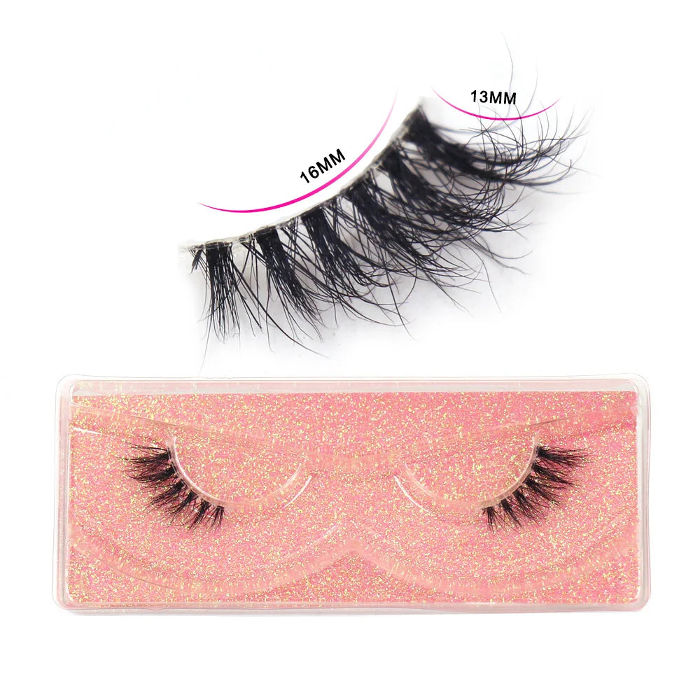 Half Lashes Mink Eyelashes Natural Soft Wispy False Eyelashes Natural Mink Lashes for Daily Makeup Eyelash Extension Fake Lashes