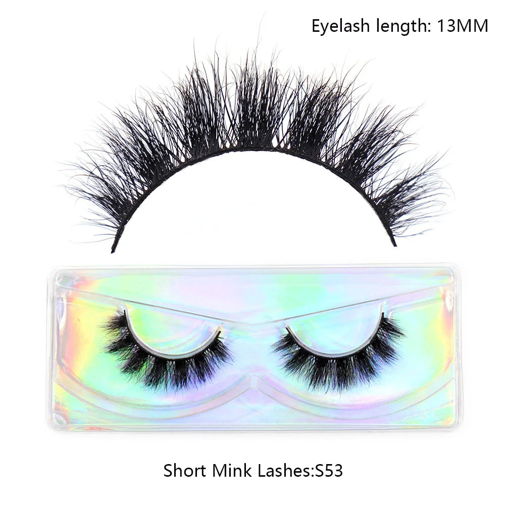 Half Lashes Mink Eyelashes Natural Soft Wispy False Eyelashes Natural Mink Lashes for Daily Makeup Eyelash Extension Fake Lashes