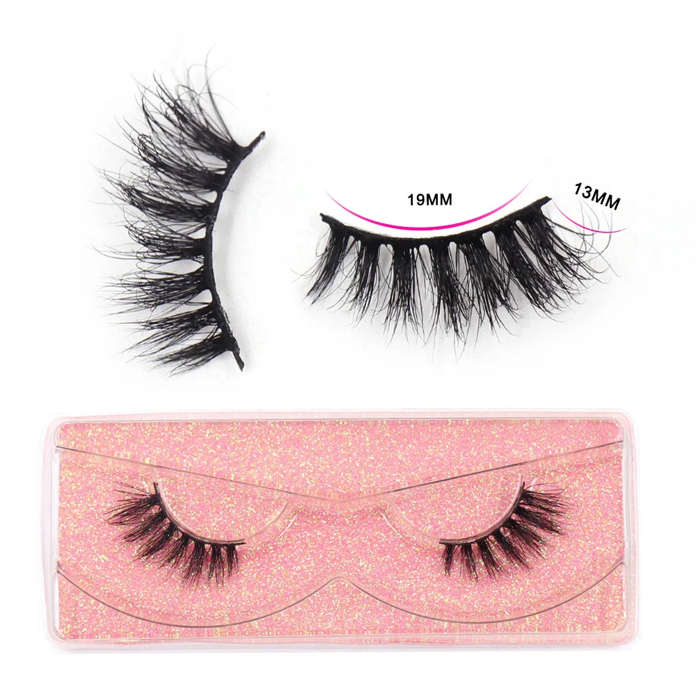 Half Lashes Mink Eyelashes Natural Soft Wispy False Eyelashes Natural Mink Lashes for Daily Makeup Eyelash Extension Fake Lashes