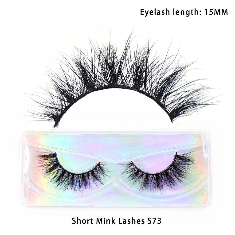 Half Lashes Mink Eyelashes Natural Soft Wispy False Eyelashes Natural Mink Lashes for Daily Makeup Eyelash Extension Fake Lashes