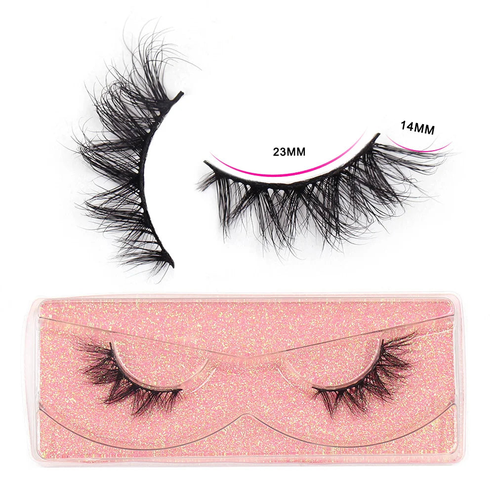 Half Lashes Mink Eyelashes Natural Soft Wispy False Eyelashes Natural Mink Lashes for Daily Makeup Eyelash Extension Fake Lashes