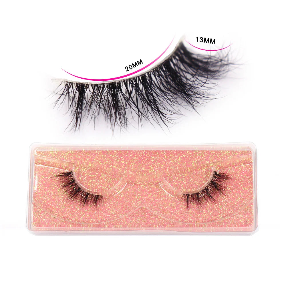 Half Lashes Mink Eyelashes Natural Soft Wispy False Eyelashes Natural Mink Lashes for Daily Makeup Eyelash Extension Fake Lashes