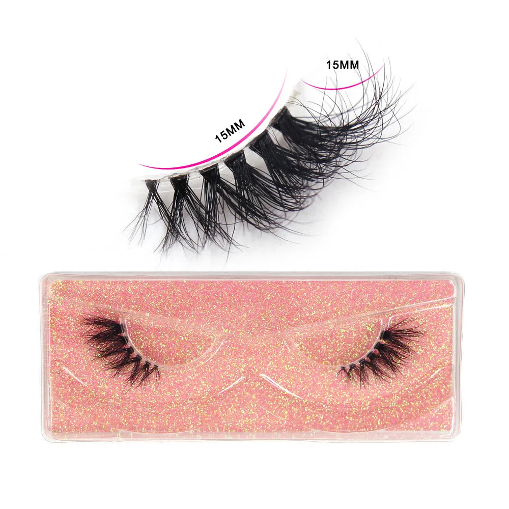 Half Lashes Mink Eyelashes Natural Soft Wispy False Eyelashes Natural Mink Lashes for Daily Makeup Eyelash Extension Fake Lashes