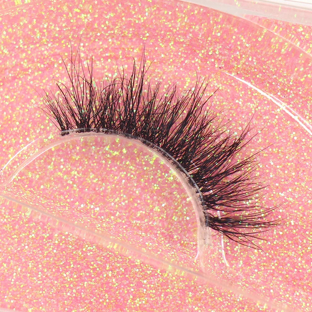 Half Lashes Mink Eyelashes Natural Soft Wispy False Eyelashes Natural Mink Lashes for Daily Makeup Eyelash Extension Fake Lashes