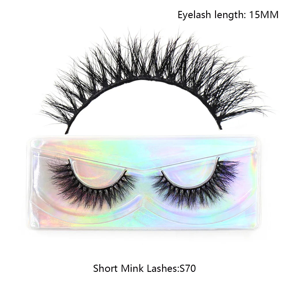 Half Lashes Mink Eyelashes Natural Soft Wispy False Eyelashes Natural Mink Lashes for Daily Makeup Eyelash Extension Fake Lashes