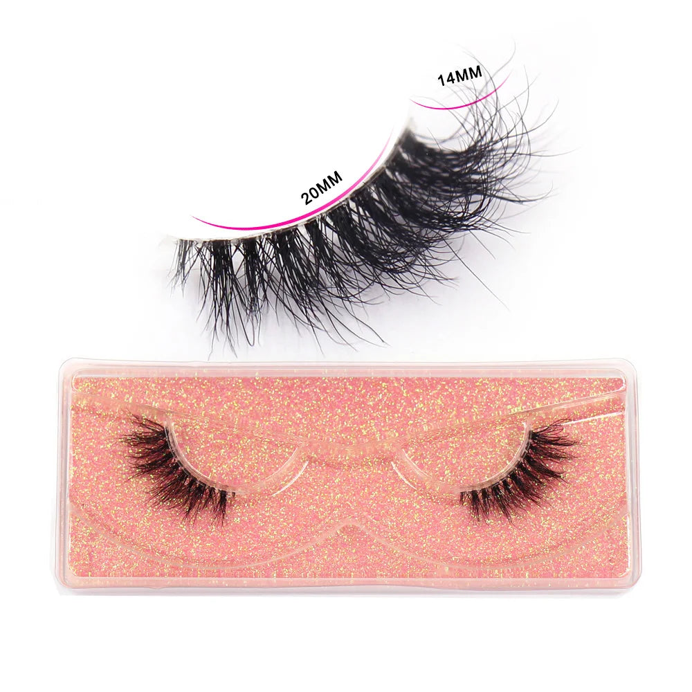 Half Lashes Mink Eyelashes Natural Soft Wispy False Eyelashes Natural Mink Lashes for Daily Makeup Eyelash Extension Fake Lashes