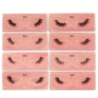 Half Lashes Mink Eyelashes Natural Soft Wispy False Eyelashes Natural Mink Lashes for Daily Makeup Eyelash Extension Fake Lashes