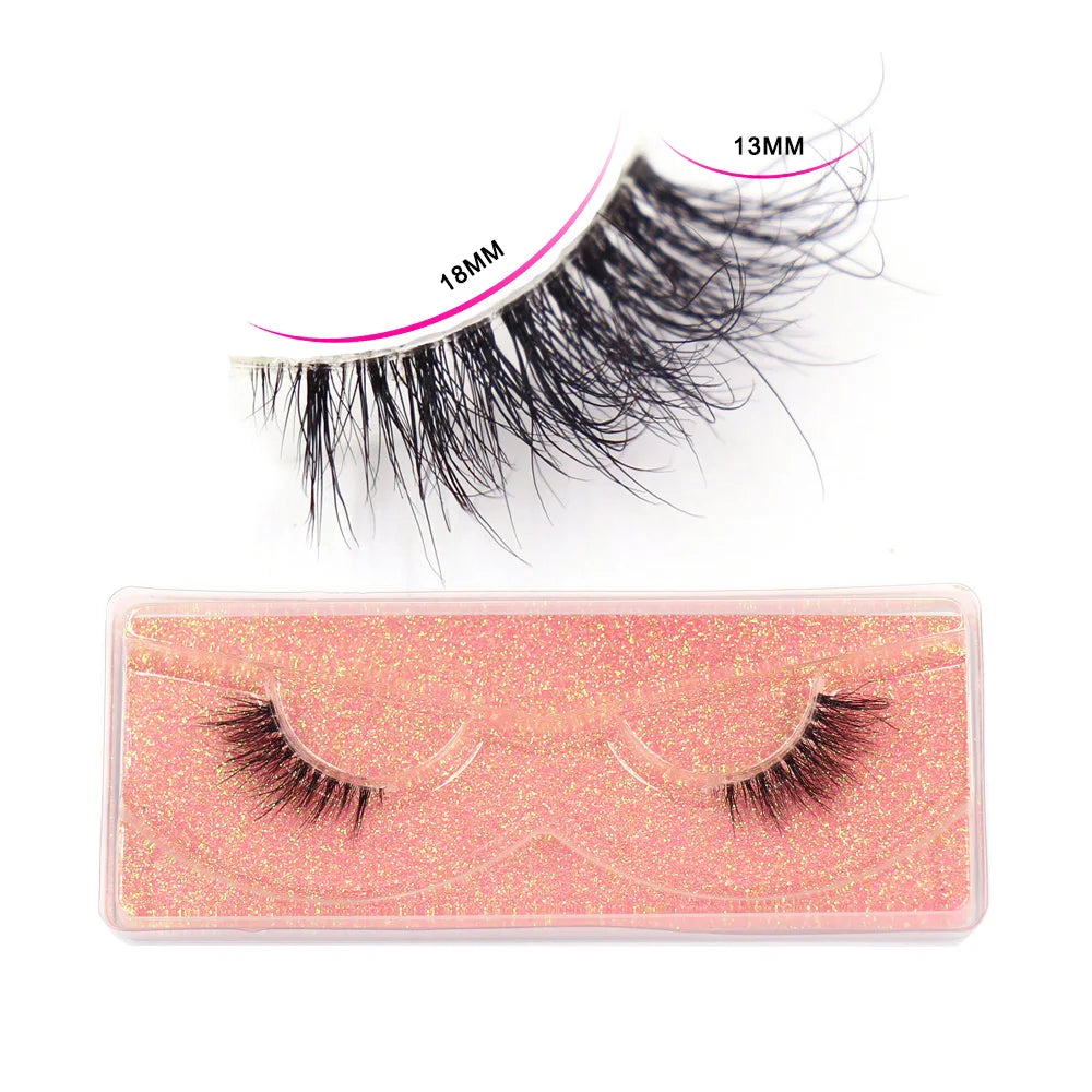 Half Lashes Mink Eyelashes Natural Soft Wispy False Eyelashes Natural Mink Lashes for Daily Makeup Eyelash Extension Fake Lashes