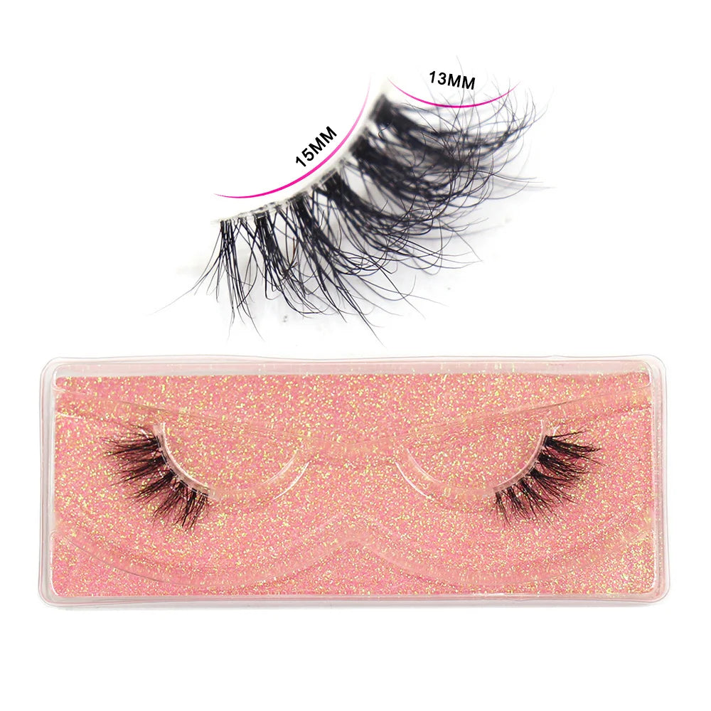 Half Lashes Mink Eyelashes Natural Soft Wispy False Eyelashes Natural Mink Lashes for Daily Makeup Eyelash Extension Fake Lashes