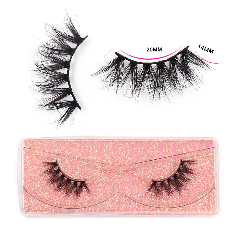 Half Lashes Mink Eyelashes Natural Soft Wispy False Eyelashes Natural Mink Lashes for Daily Makeup Eyelash Extension Fake Lashes