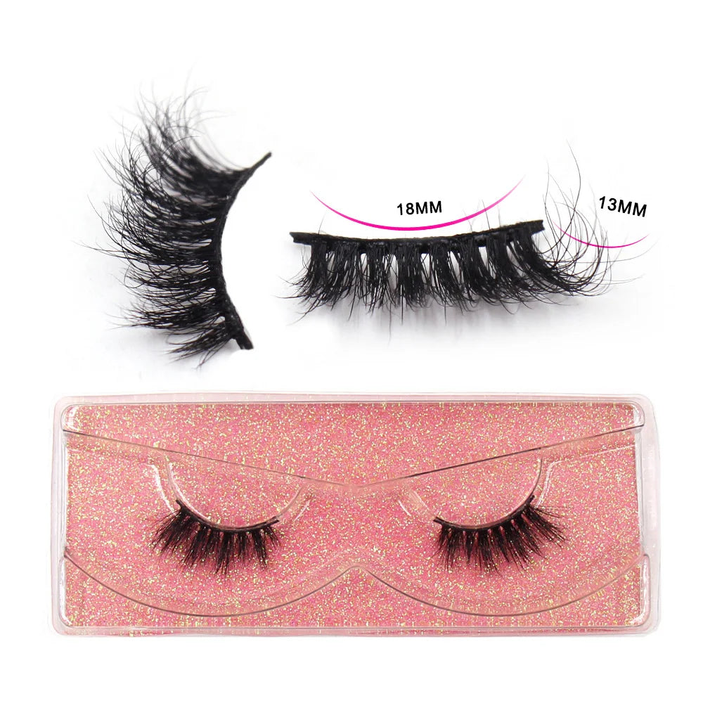 Half Lashes Mink Eyelashes Natural Soft Wispy False Eyelashes Natural Mink Lashes for Daily Makeup Eyelash Extension Fake Lashes