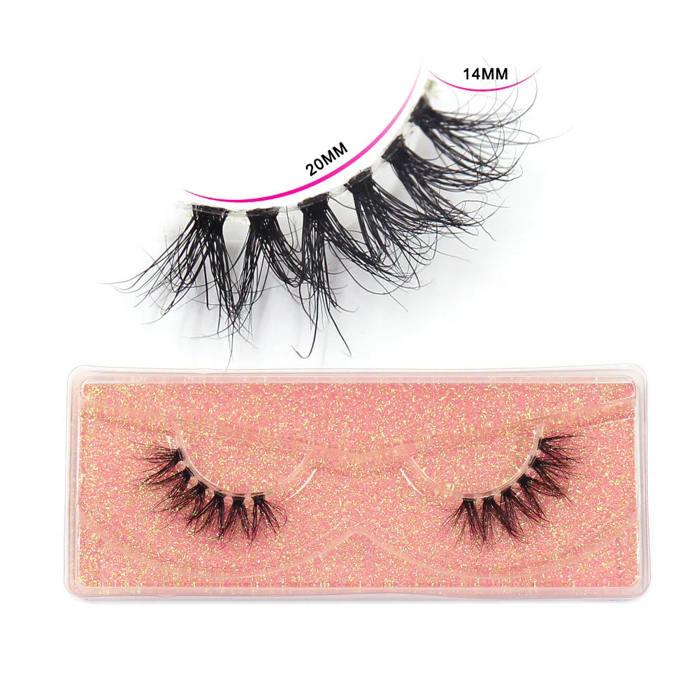 Half Lashes Mink Eyelashes Natural Soft Wispy False Eyelashes Natural Mink Lashes for Daily Makeup Eyelash Extension Fake Lashes