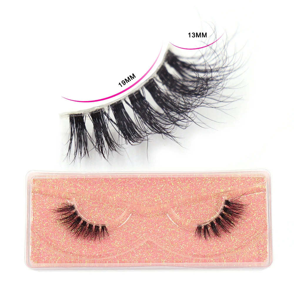 Half Lashes Mink Eyelashes Natural Soft Wispy False Eyelashes Natural Mink Lashes for Daily Makeup Eyelash Extension Fake Lashes