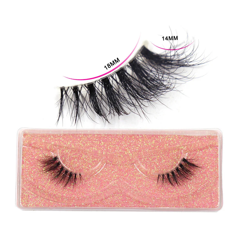 Half Lashes Mink Eyelashes Natural Soft Wispy False Eyelashes Natural Mink Lashes for Daily Makeup Eyelash Extension Fake Lashes